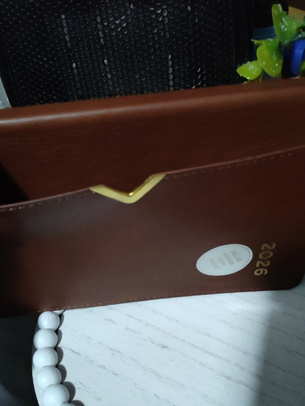 2026 Deluxe Agenda Pocket Planner - Brown With Pocket